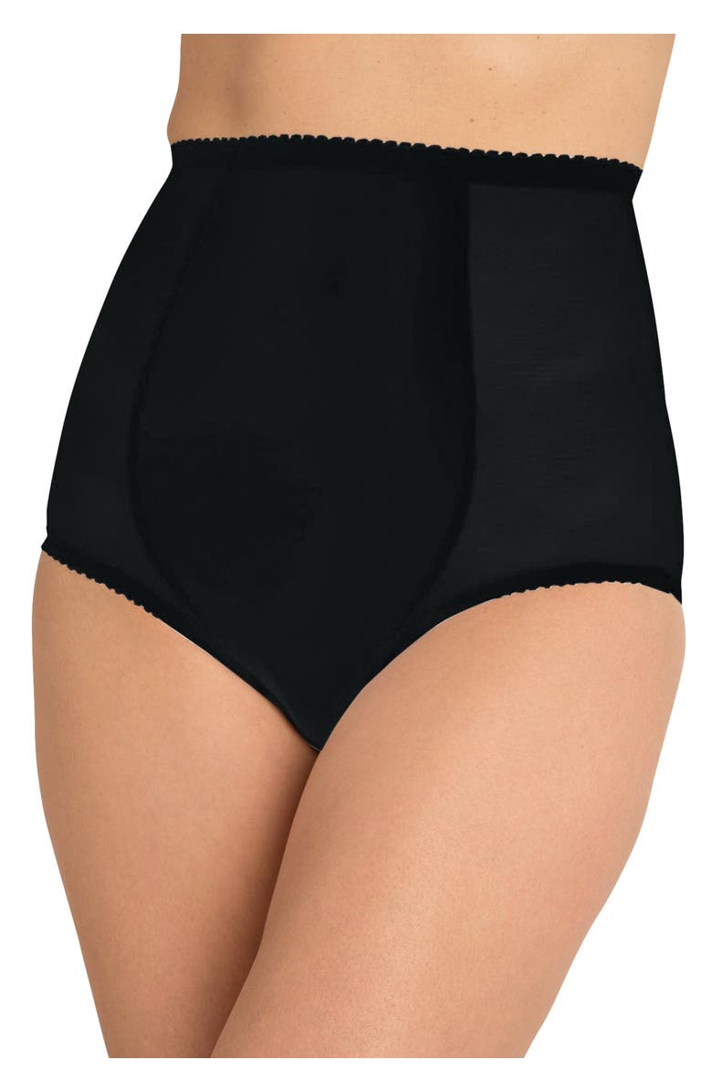 Secret Solutions Power Mesh Firm Control Shaping Brief, Main, color, Black