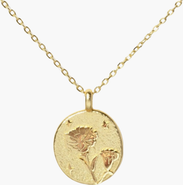 Little Sky Stone Birth Flower Necklace