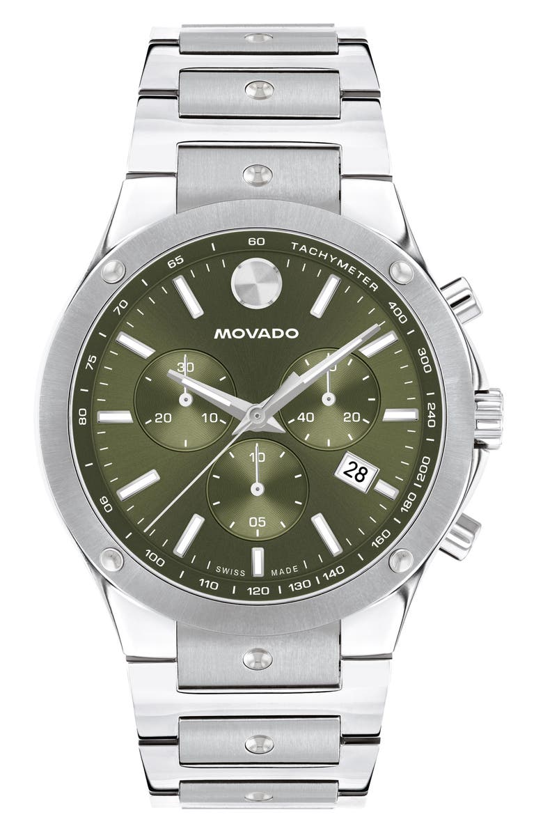 Movado SE Chronograph Bracelet Watch, 42mm, Main, color,