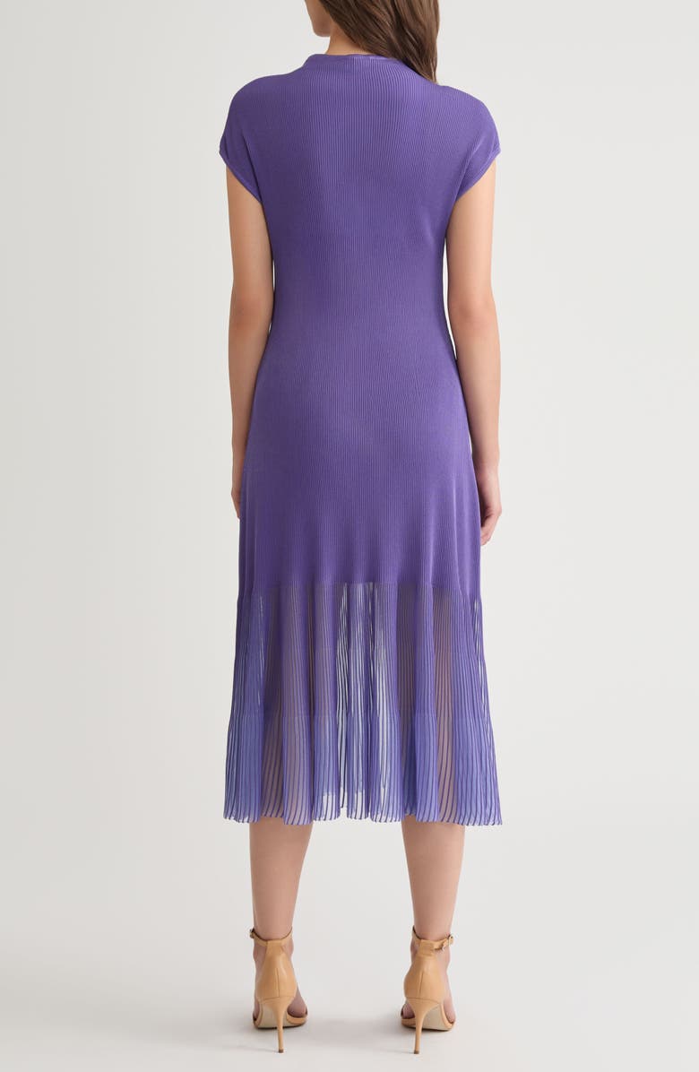 Misook Rib Midi Sweater Dress, Alternate, color, Concord Purple