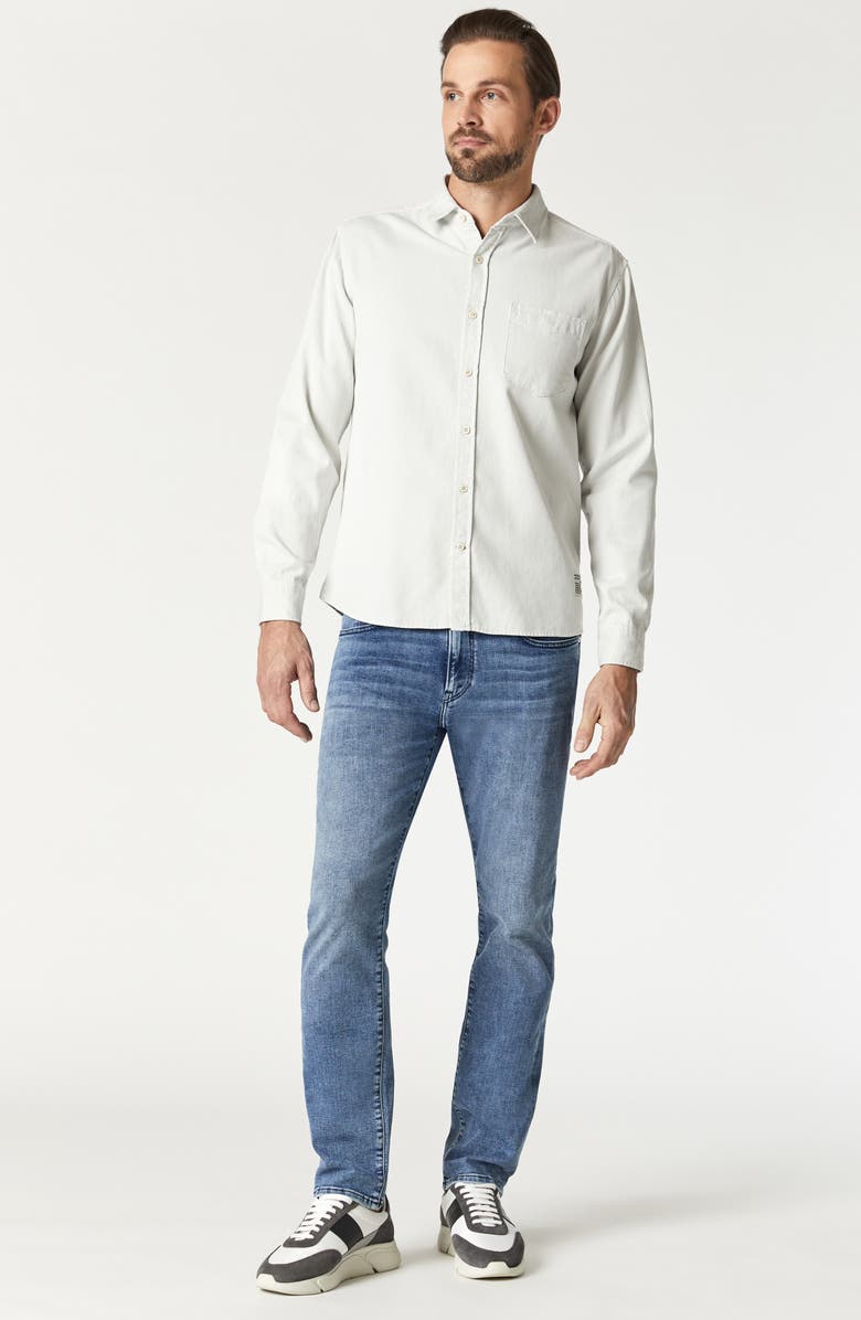 Mavi Jeans Solid Button-Up Shirt, Alternate, color, 