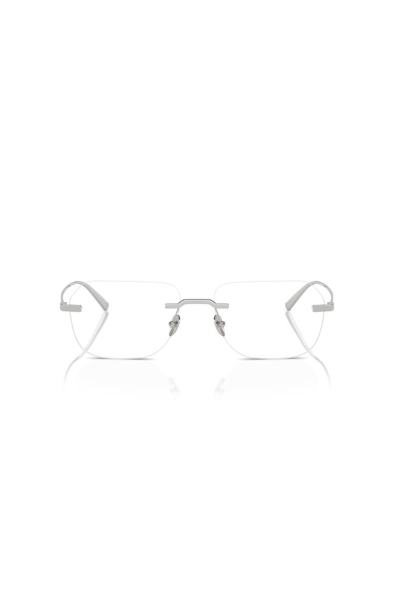 Ferrari 55mm Rectangle optical glasses, Alternate, color, Silver