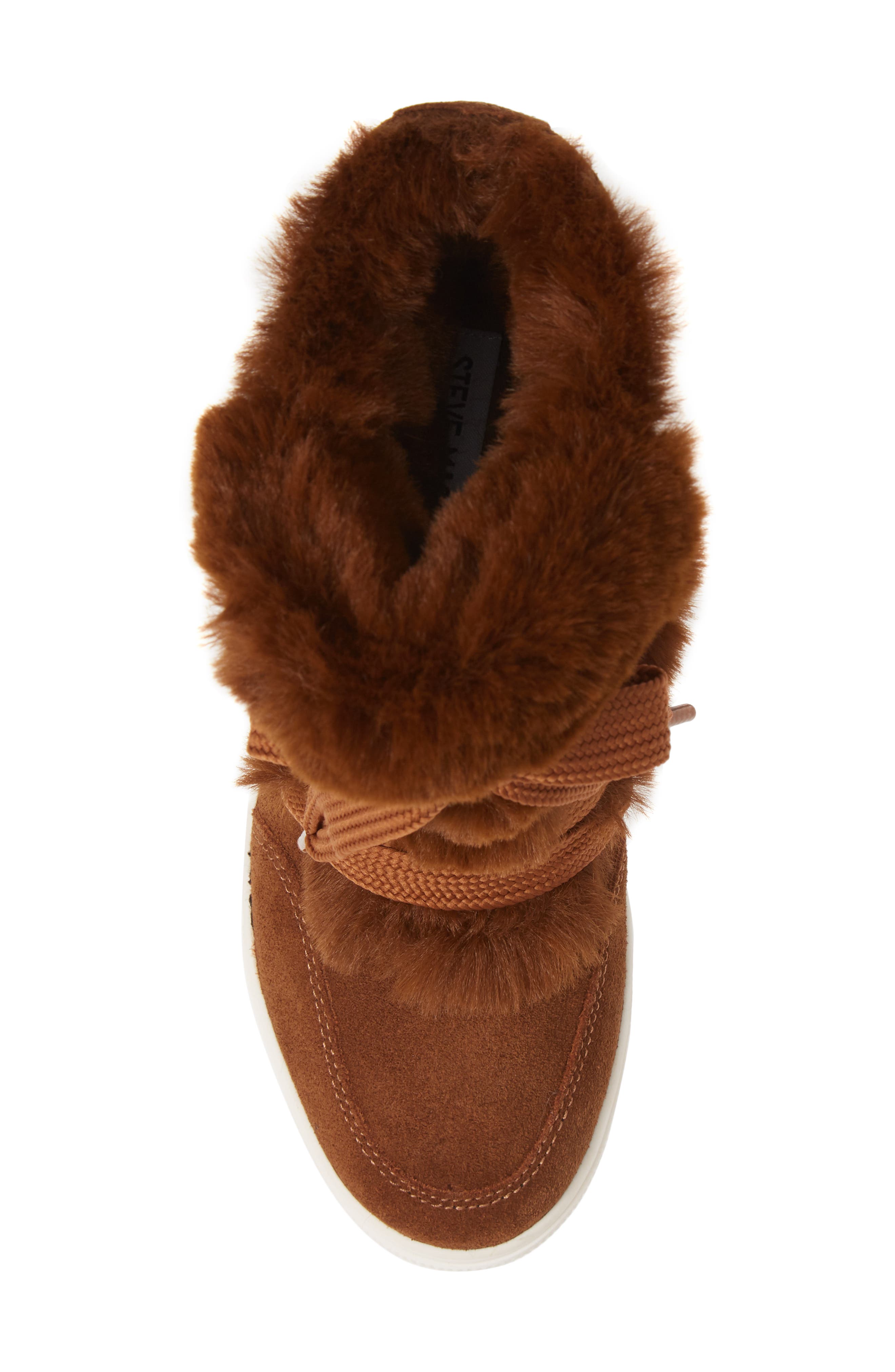 Wharton Faux Fur Bootie, Alternate, color, CHESTNUT SUEDE