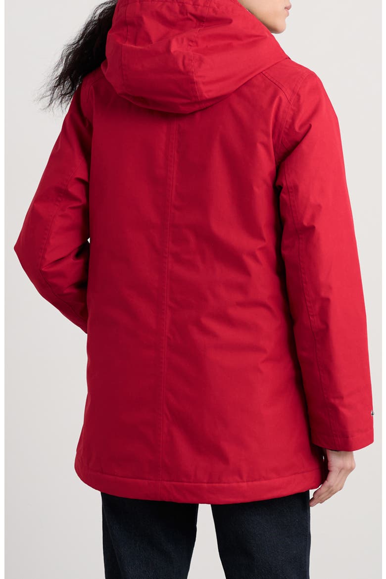 Porth Nanven Waterproof Organic Cotton Blend Raincoat, Alternate, color, CARMINE