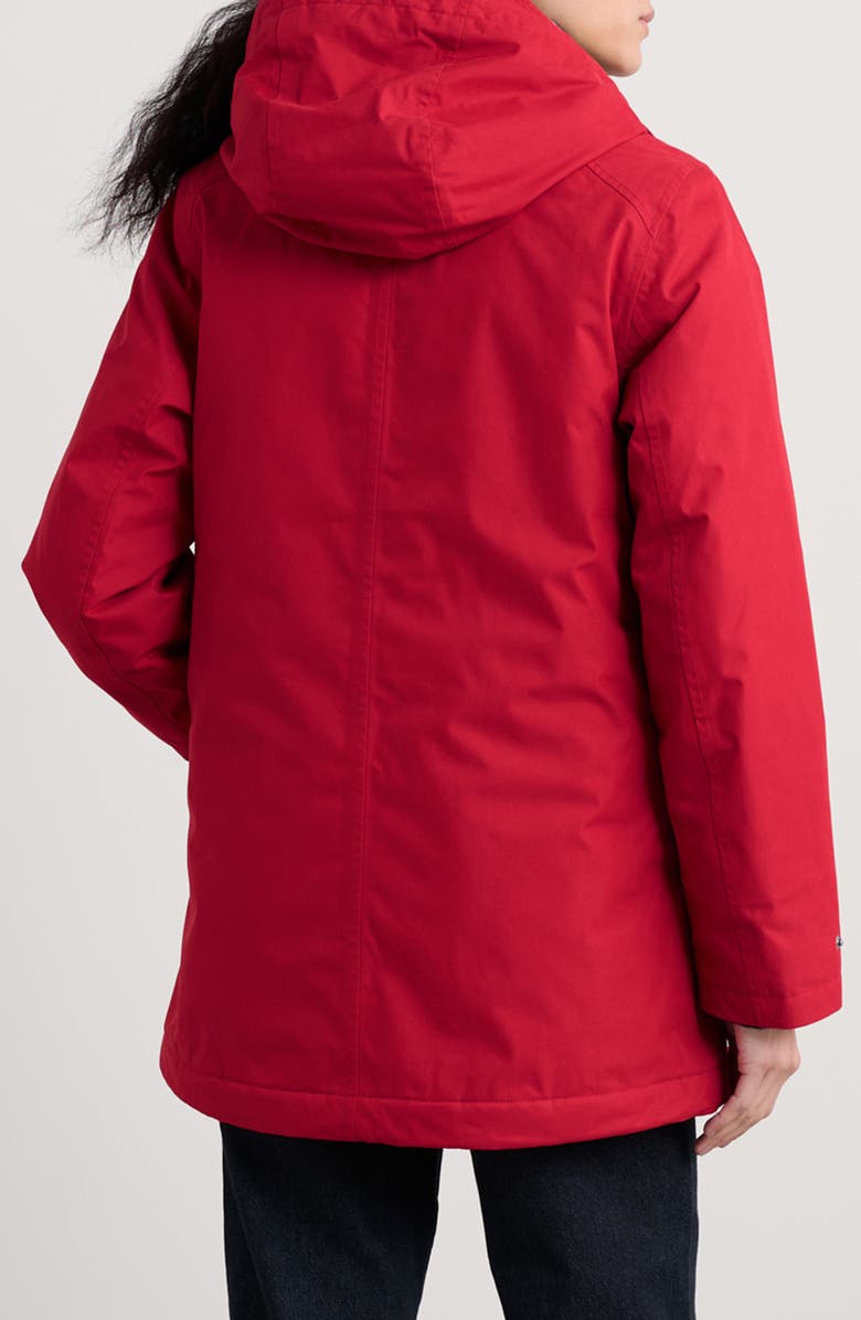 Seasalt Cornwall Porth Nanven Waterproof Organic Cotton Blend Raincoat, Alternate, color, Carmine