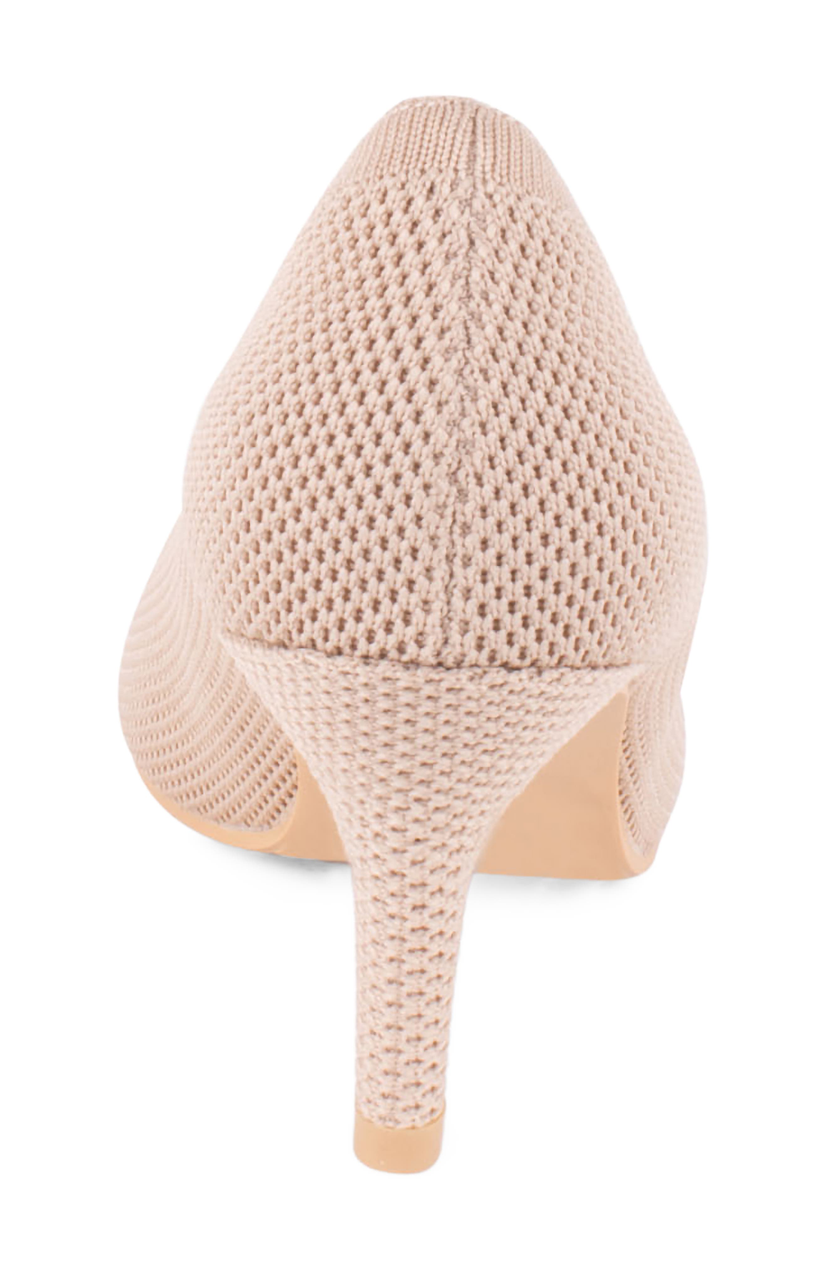 Taj Pointed Cap Toe Pump, Alternate, color, NATURAL
