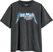 Merch Traffic Metallica Live 1988 Damaged Justice Tour Graphic T-Shirt