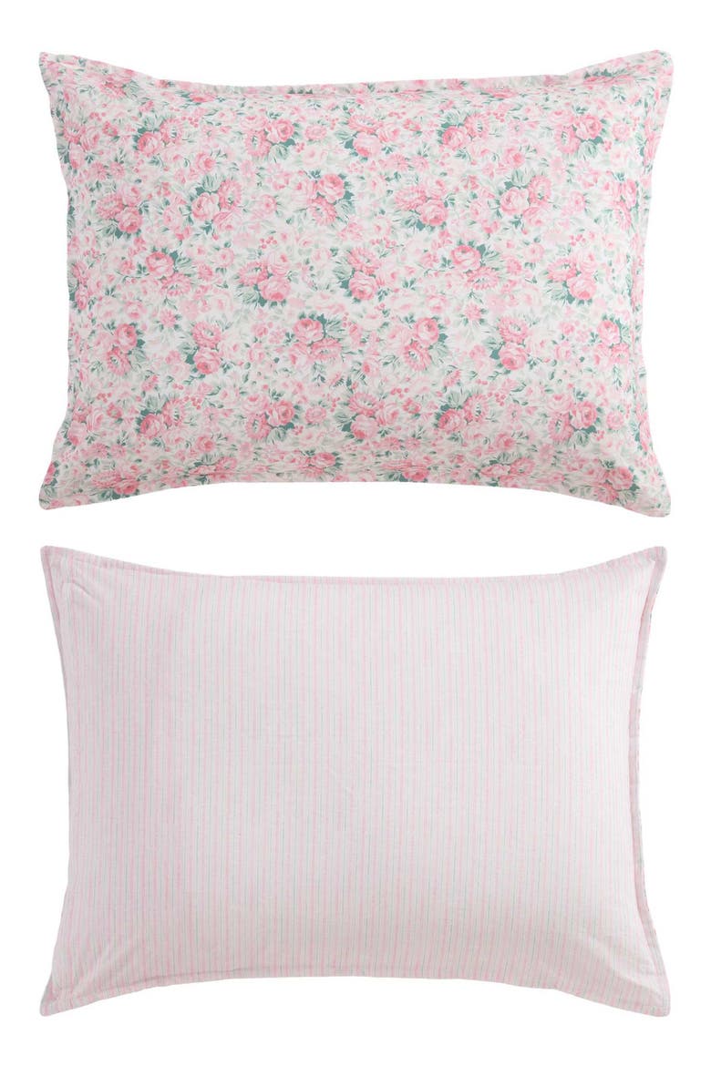 Ribbon Bouquet Comforter Set, Alternate, color, ROUGE PINK/ GREEN/ WHITE