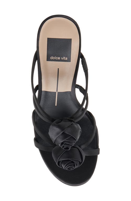 Dolce Vita Linzy Strappy Sandal In Black Satin