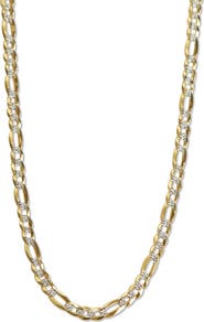 Argento Vivo Sterling Silver Two-Tone Figaro Chain Necklace