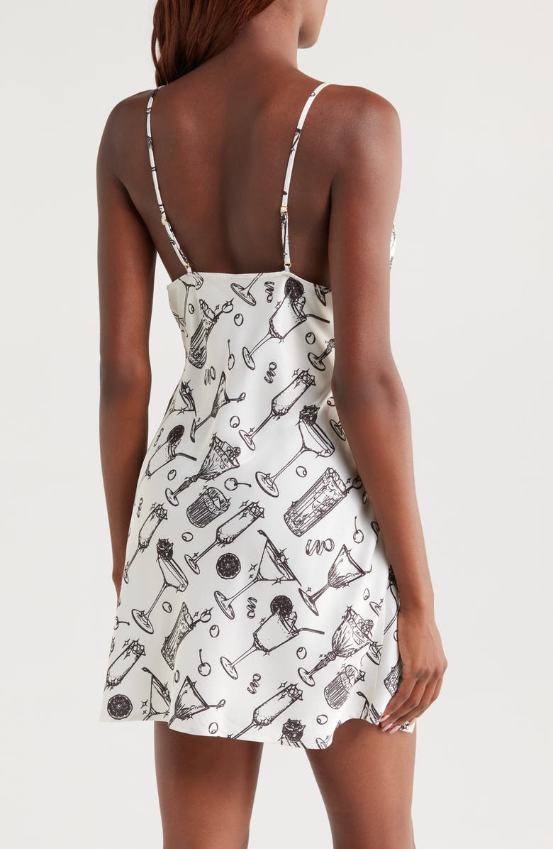 KILO BRAVA Satin Mini Slip, Alternate, color, Winter Cocktails