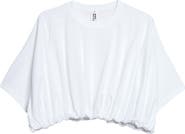 Noir Kei Ninomiya Bubble Hem Cotton Ponte Crop Top