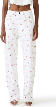 Steve Madden Sydnee Floral Straight Leg Jeans