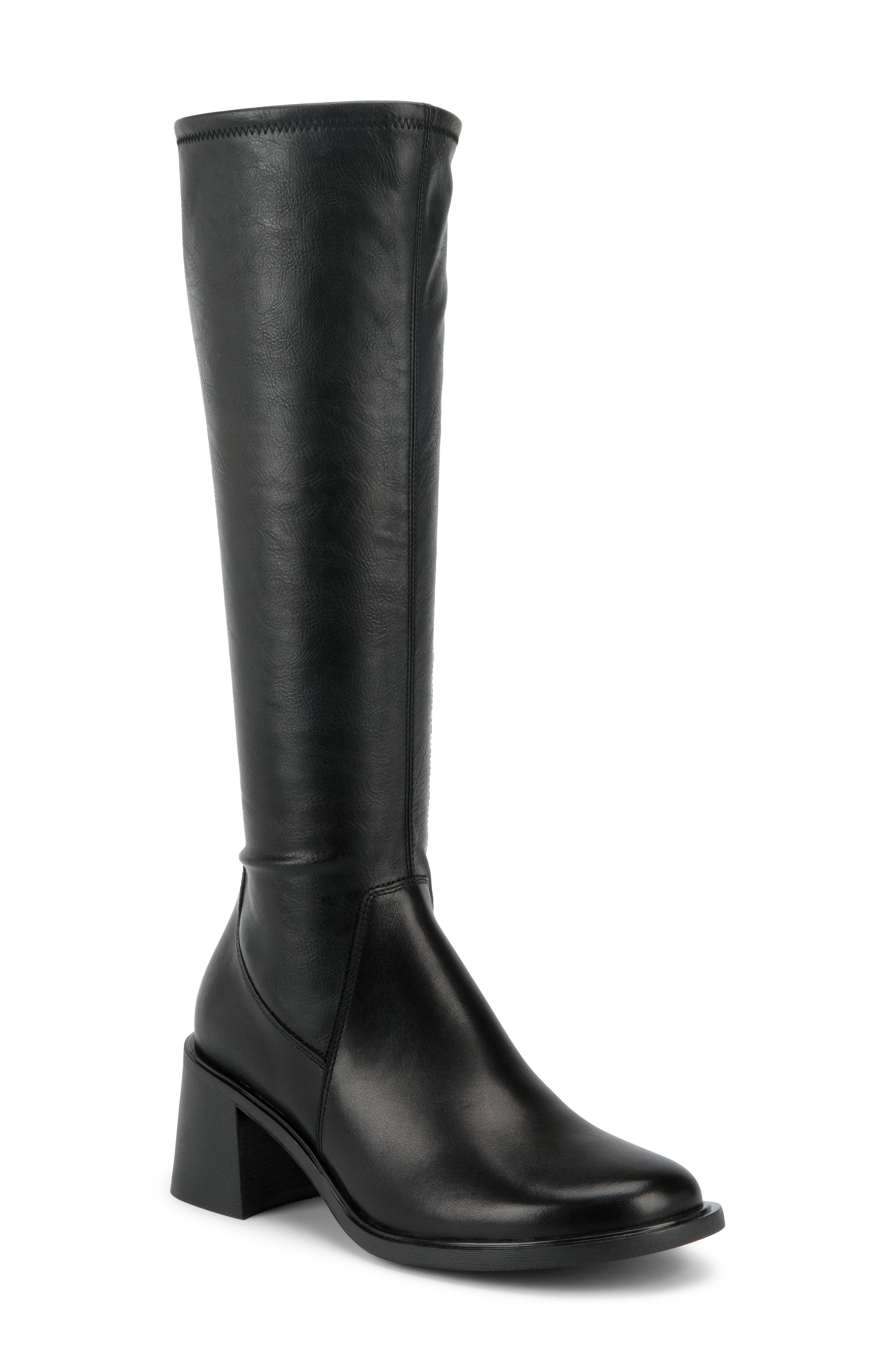 Vega Knee High Boot, Main, color, BLACK