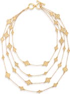Karine Sultan Molten Clover Necklace