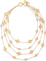 Karine Sultan Molten Clover Necklace