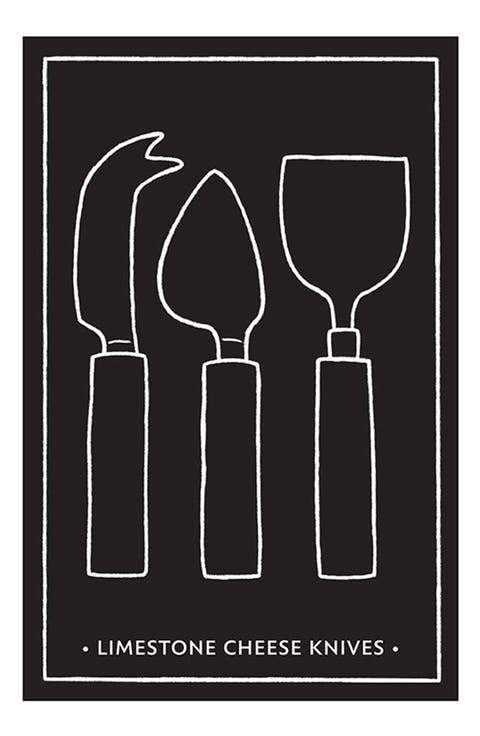 Set of 3 Limestone Cheese Knives