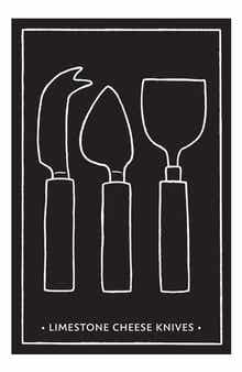 CREATIVE BRANDS Set of 3 Limestone Cheese Knives