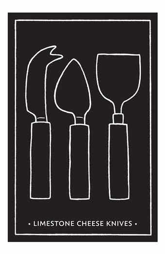 CREATIVE BRANDS Set of 3 Limestone Cheese Knives