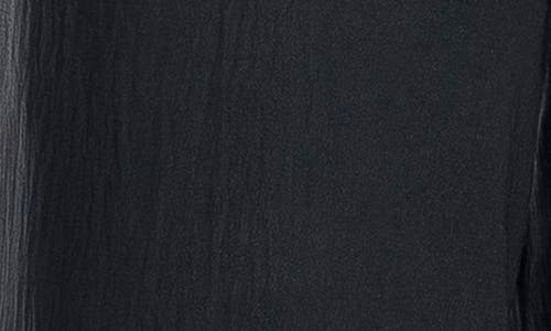 Max Studio Collared Short Sleeve Tie Waist Jumpsuit In Black