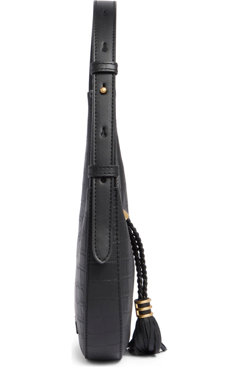 Vince Camuto Small River Croc Embossed Hobo Bag, Alternate, color,