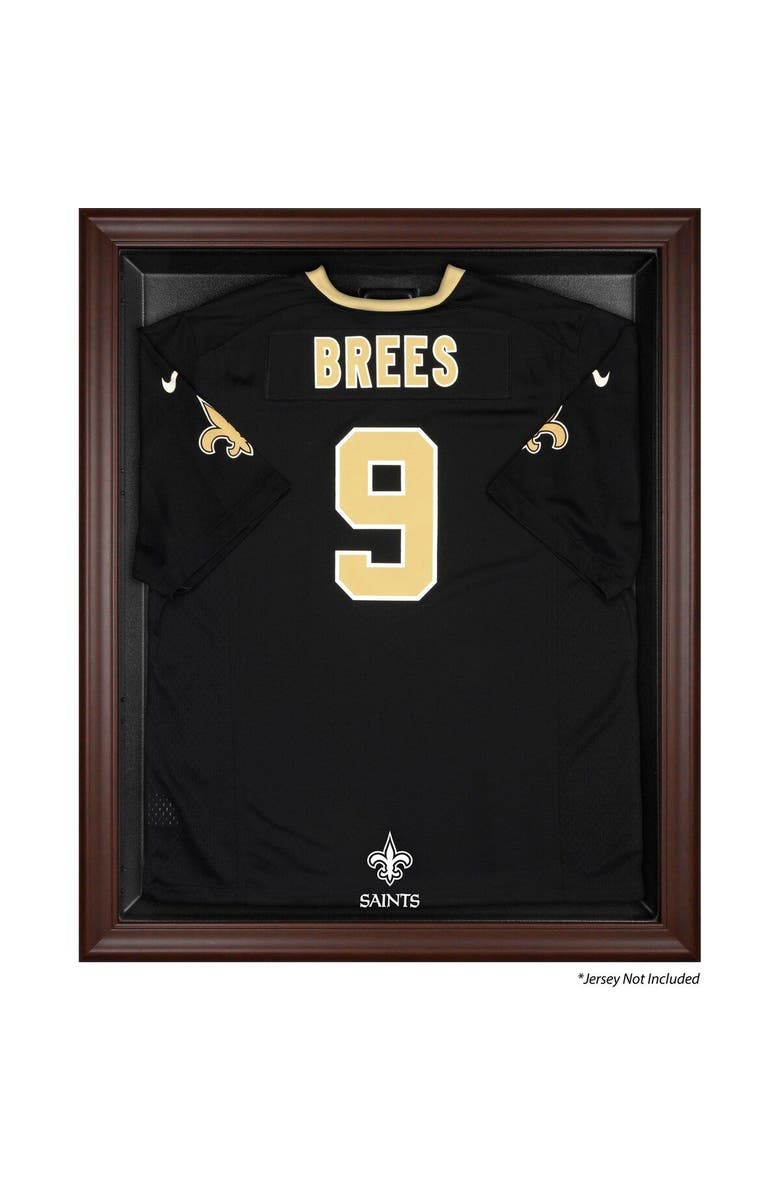 FANATICS AUTHENTIC New Orleans Saints Brown Framed Logo Jersey Display Case, Main, color, 