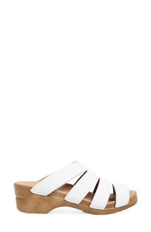 Sanita Monika Platform Slide Sandal In White