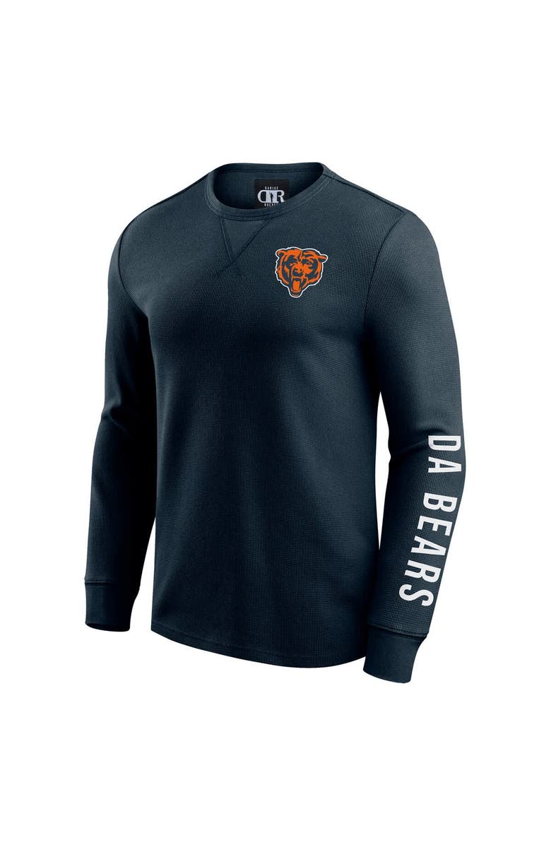 Darius Rucker Collection by Fanatics Men's Darius Rucker Collection by Fanatics Navy Chicago Bears Washed Waffle-Knit Long Sleeve T-Shirt, Alternate, color, 