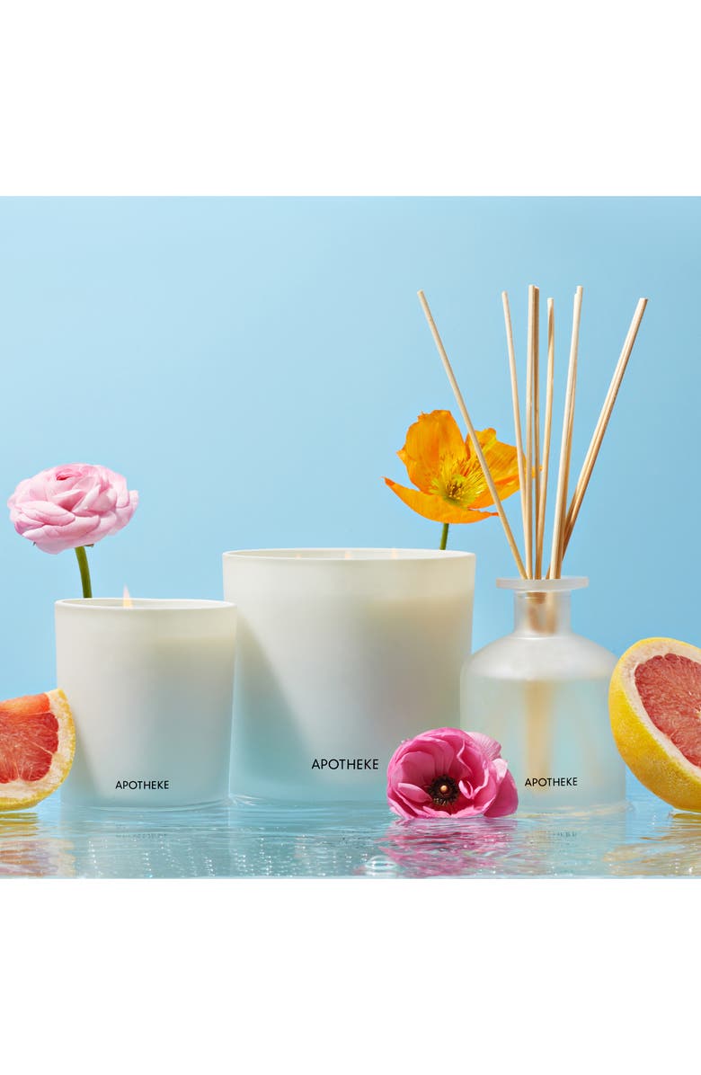 APOTHEKE Grapefruit Blossom Three-Wick Scented Candle, Alternate, color, White