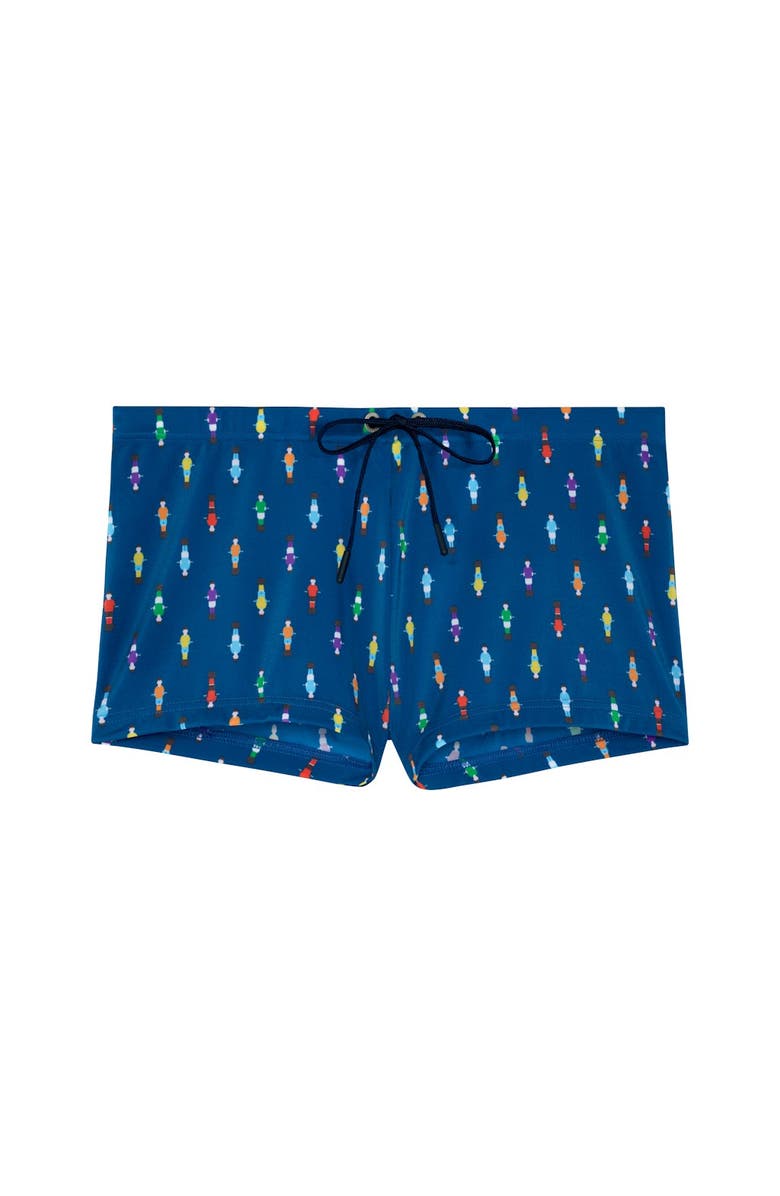 HOM Calcio Swim Shorts, Main, color, Navy Print