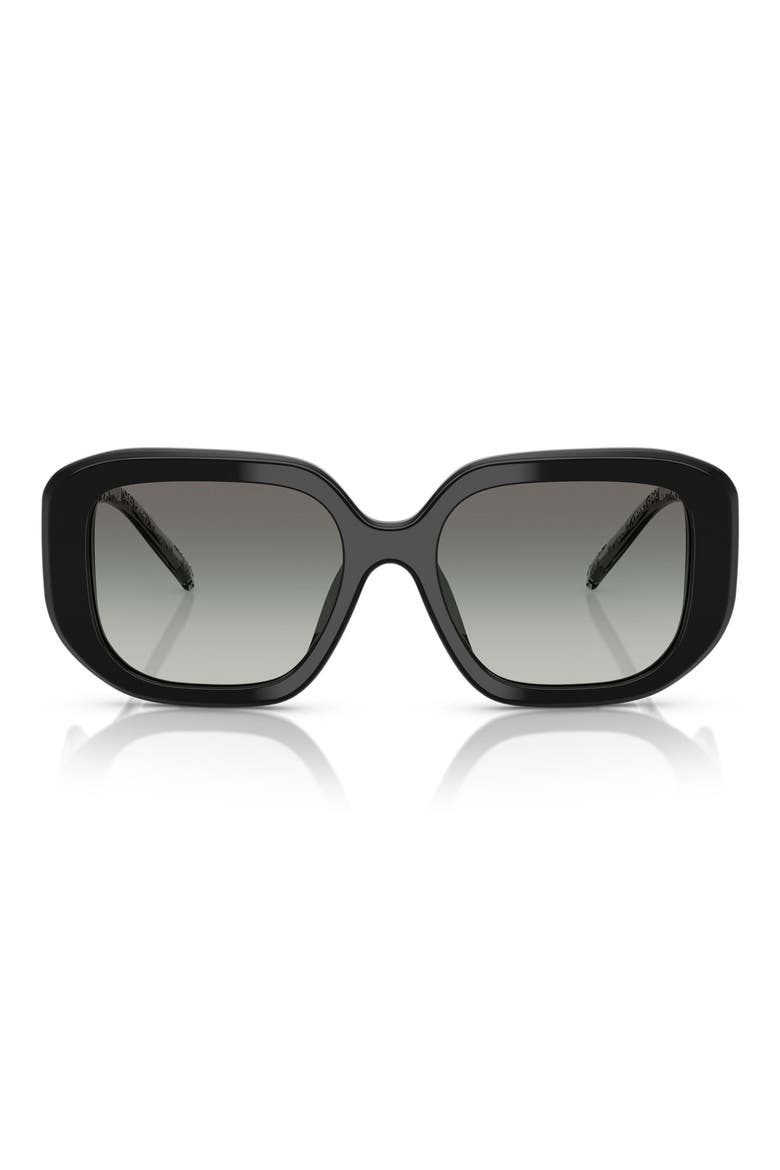 54mm Irregular Sunglasses, Main, color, BLACK / GREY