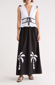 DRESS TO Colorblock Sleeveless Maxi Dress