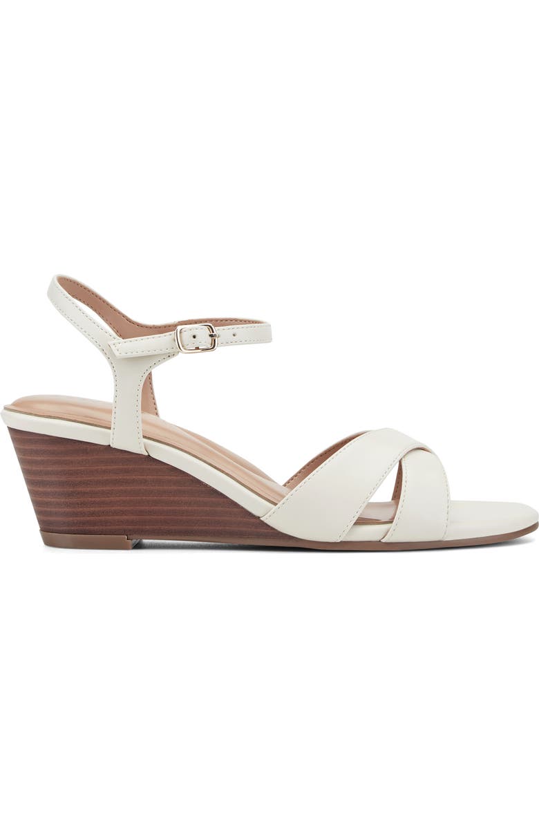 Easy Spirit Noya Wedge Sandal, Alternate, color, Ivory