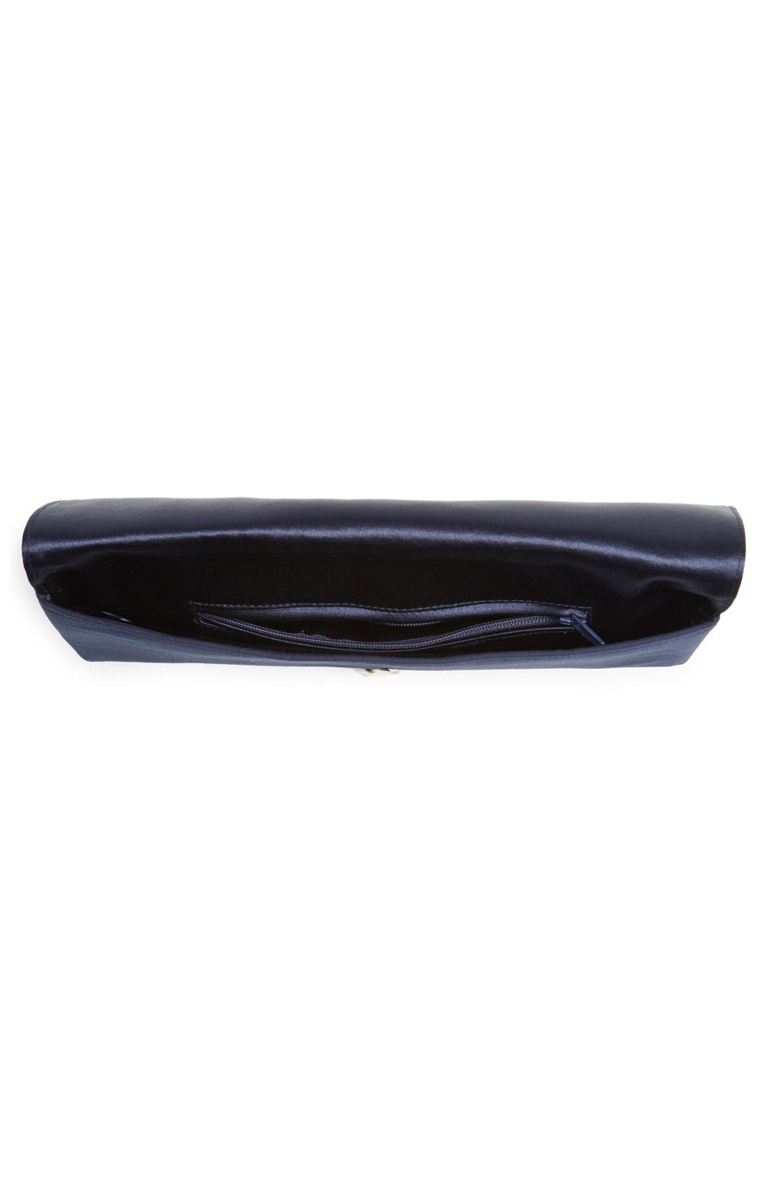 'Berenice' Embellished Stripe Clutch, Alternate, color, NAVY