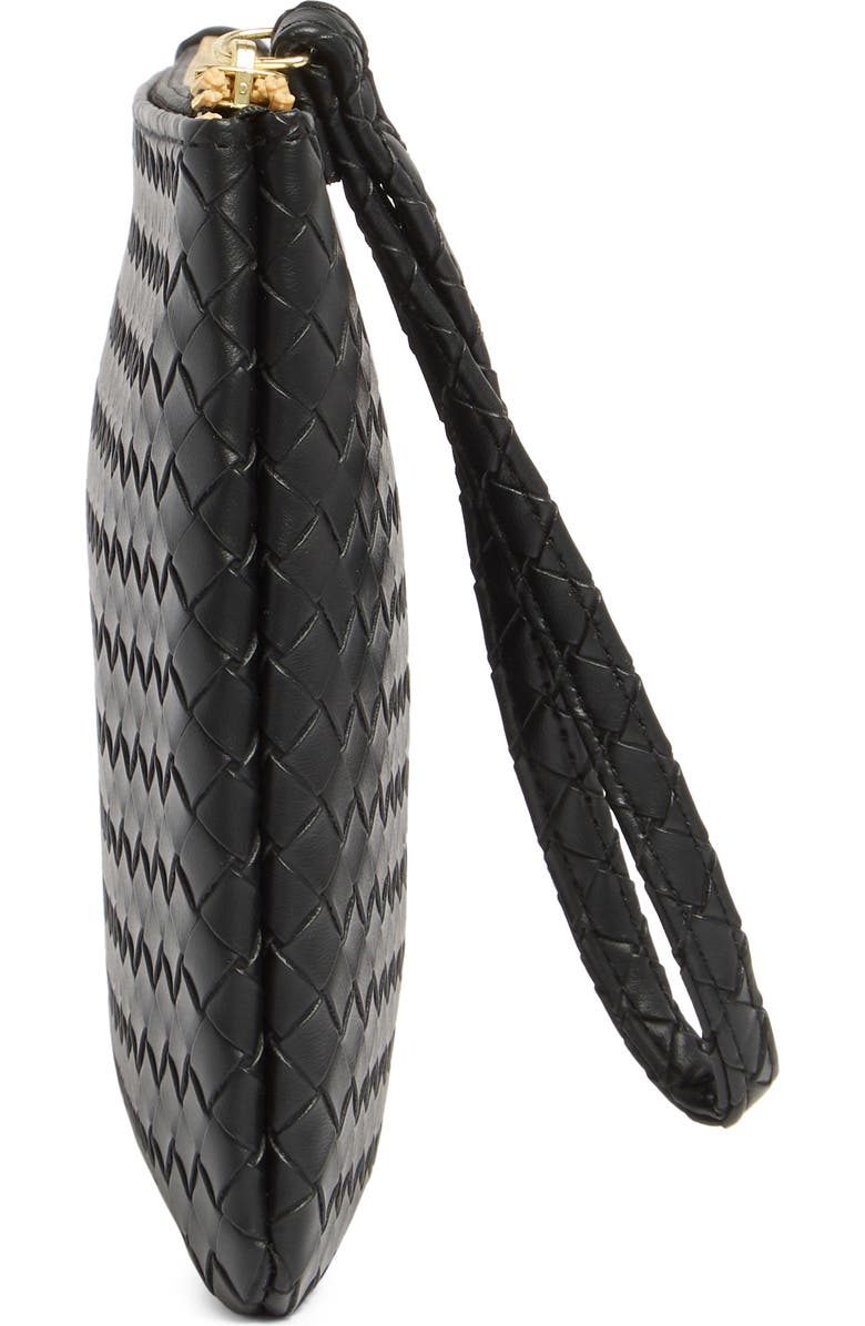 MUNDI SMALL LEATHER GOODS Woven Wristlet, Alternate, color, 08N-Black