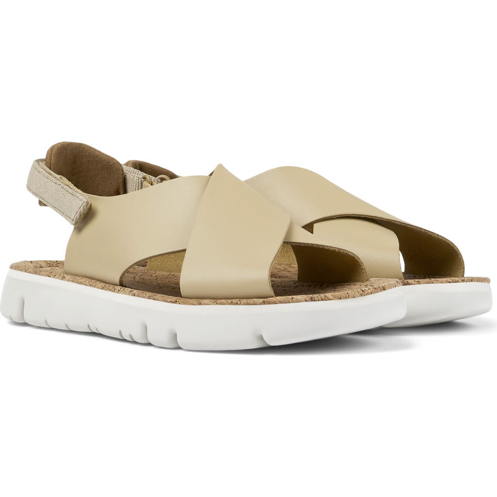 Shop Camper Oruga Slingback Sandal In Medium Beige
