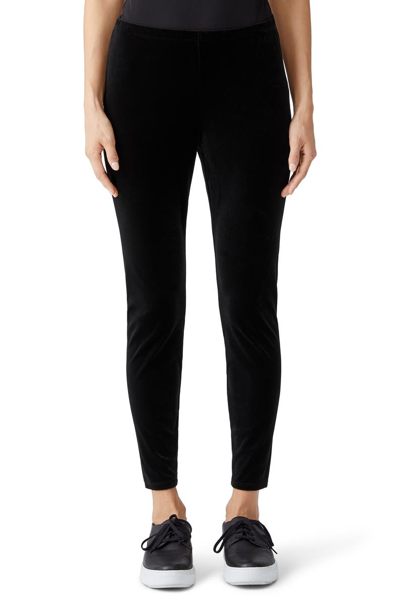 Eileen Fisher Velvet Ankle Leggings, Main, color, 