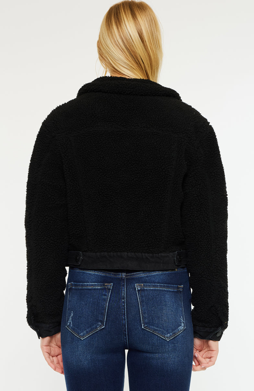 Kancan Monet Cropped Jacket In Black