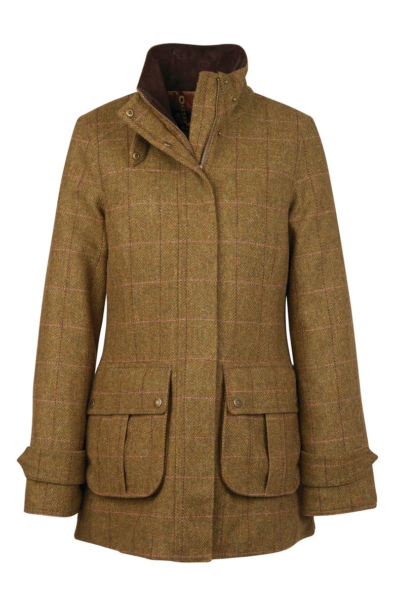 Barbour Fairfield Herringbone Wool Coat, Alternate, color, 