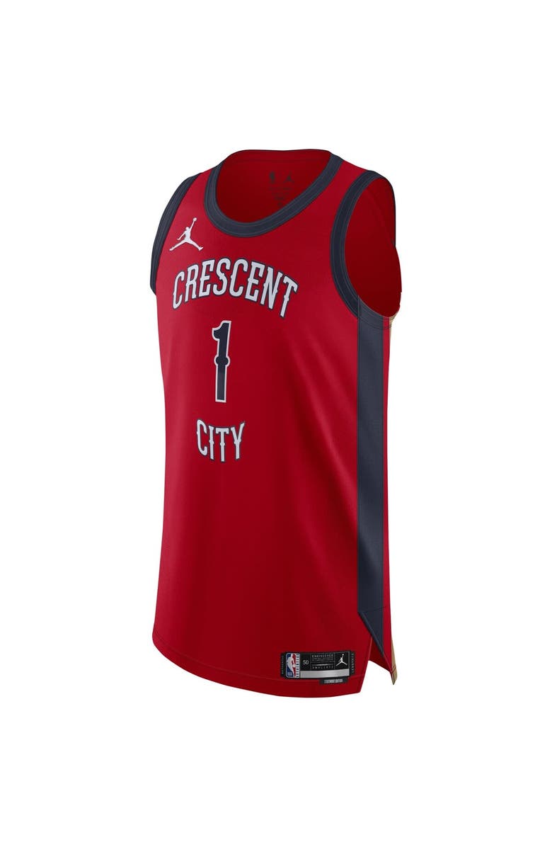 Jordan Brand Men's Jordan Brand Zion Williamson Red New Orleans Pelicans Authentic Jersey - Statement Edition, Alternate, color, Red