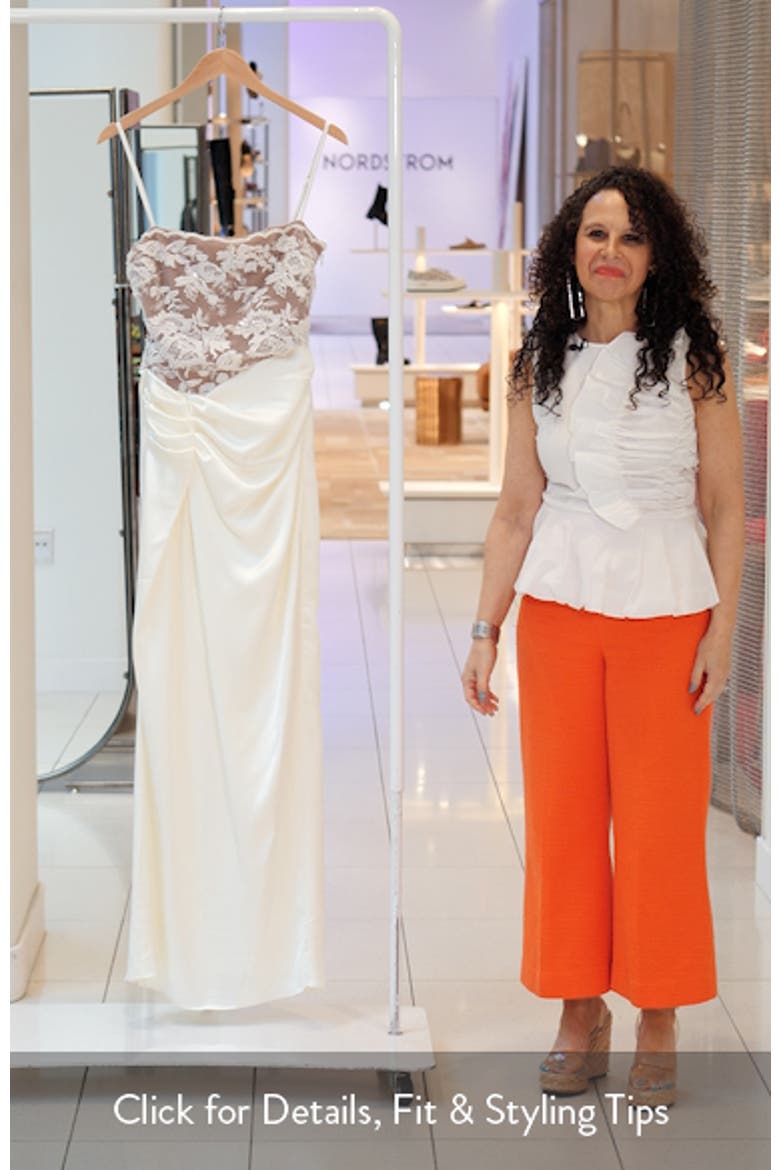 Eliette Lace & Satin Column Gown video