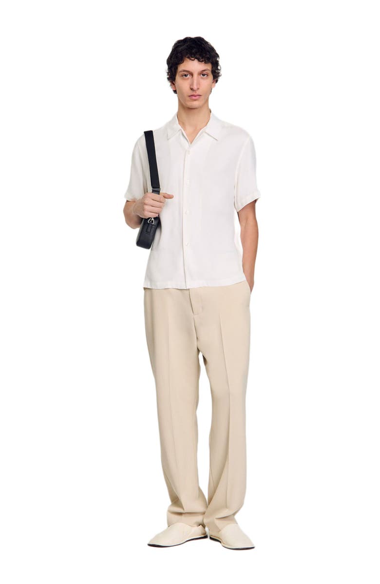 SANDRO Shark collar shirt, Alternate, color, 