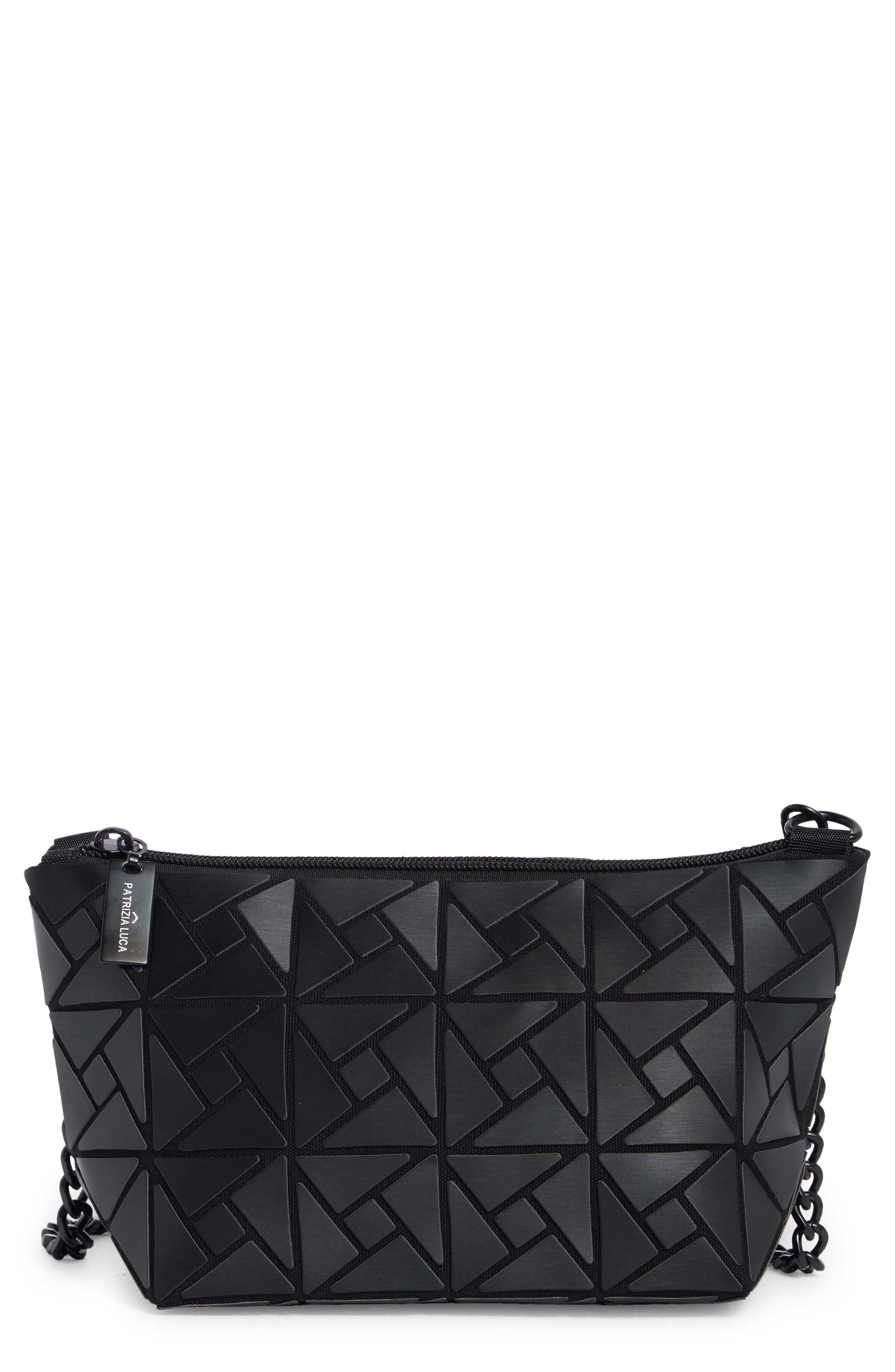 PATRIZIA LUCA Box Pattern Faux Leather Clutch