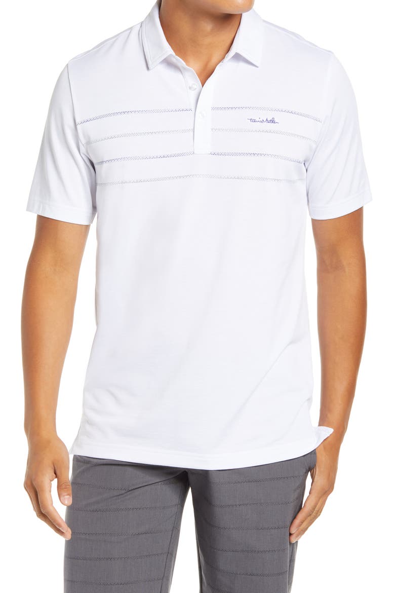 River Rafter Stripe Polo, Main, color, WHITE