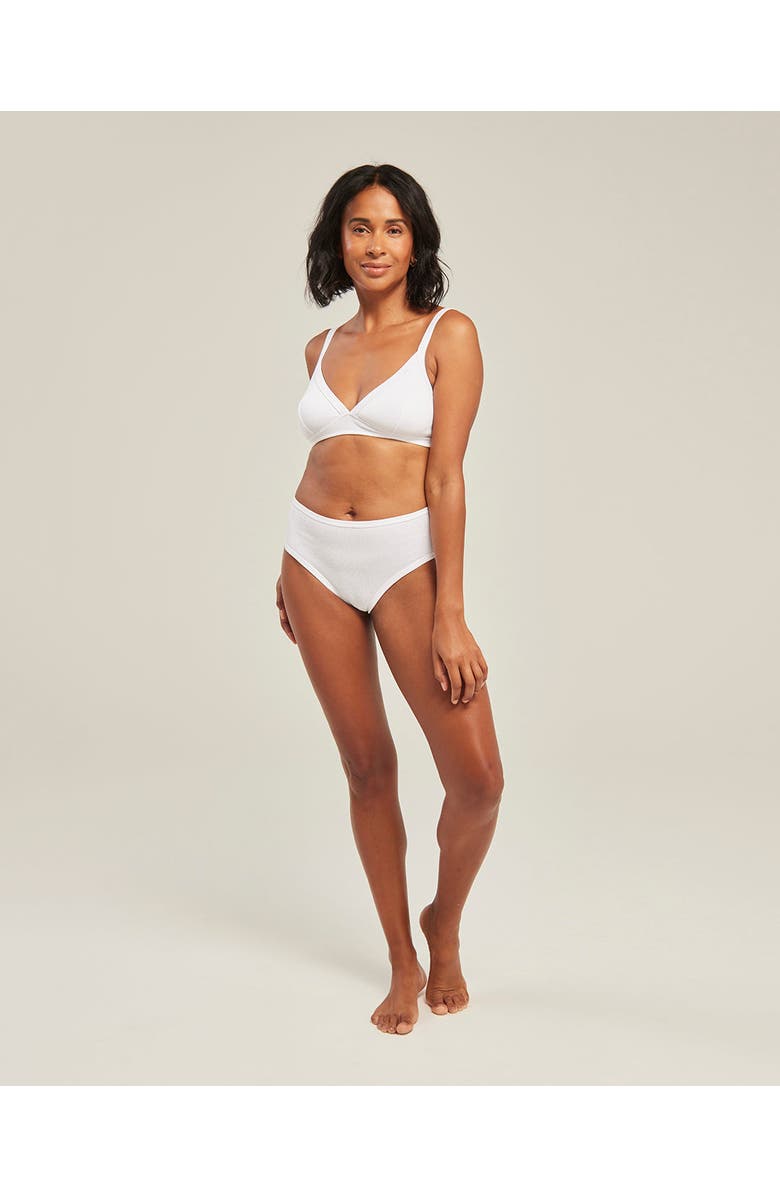 Nudea The Organic Cotton Midi Brief 3 Pack, Main, color, Cotton White