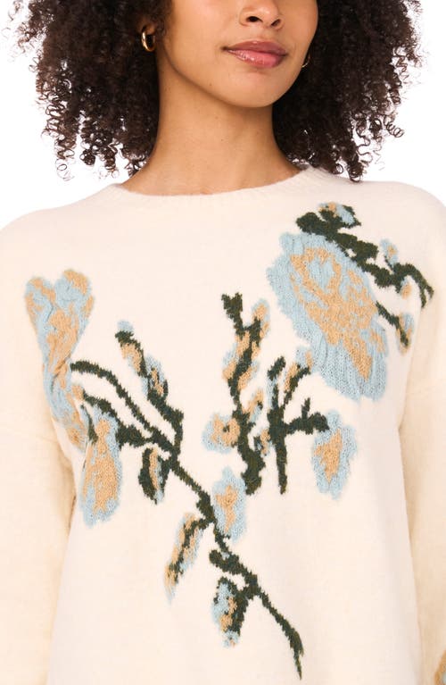Ted Baker Flower Crewneck Sweater In Neutral