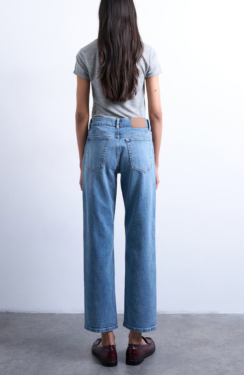 Topshop Orson Straight Leg Jeans, Alternate, color, Light Blue