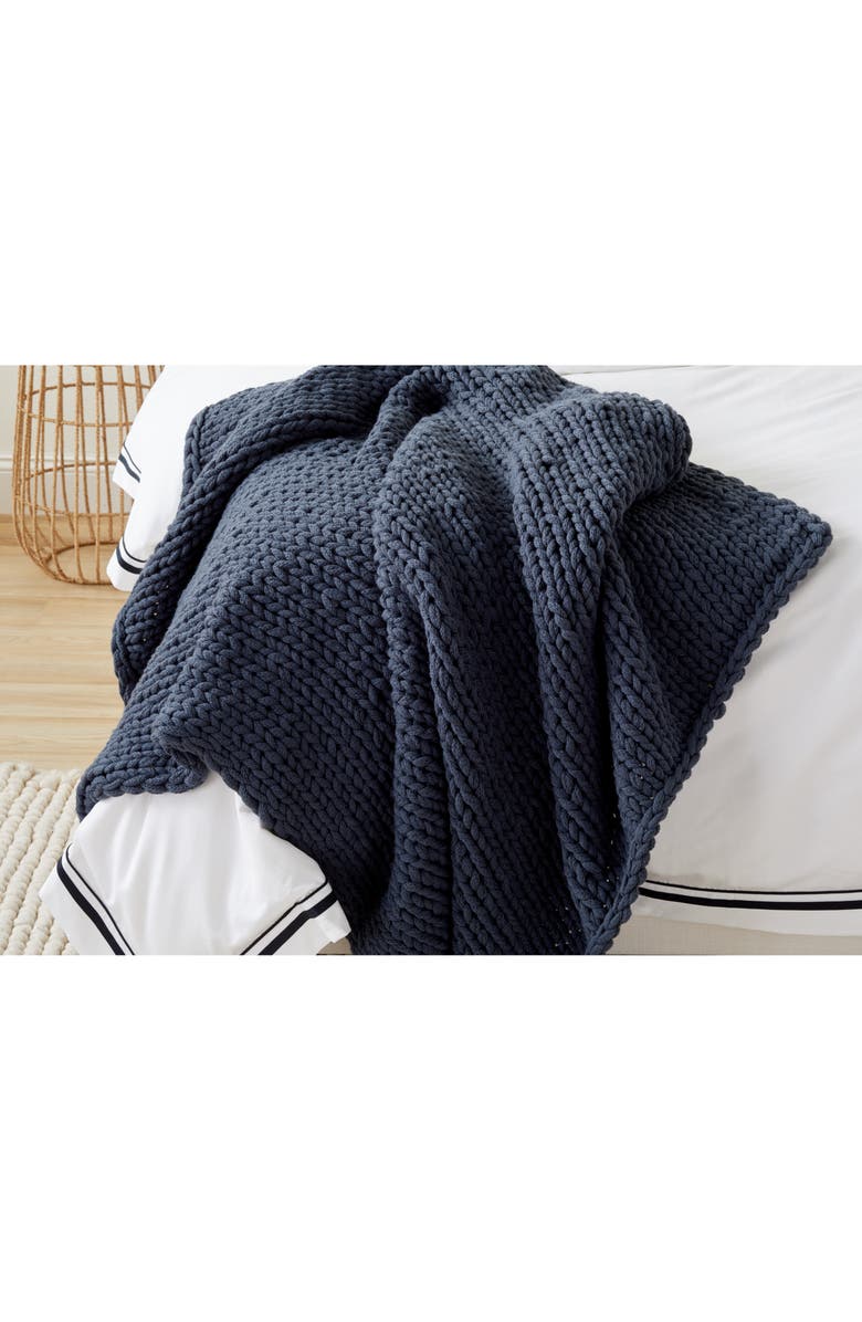 Treasure & Bond Jersey Rope Throw Blanket, Alternate, color,