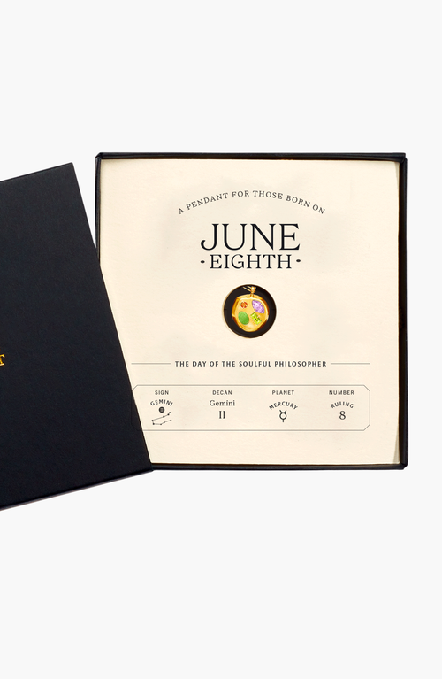 Birthdate Co. The June Birthdate Gold Pendant In June 8th - Gold