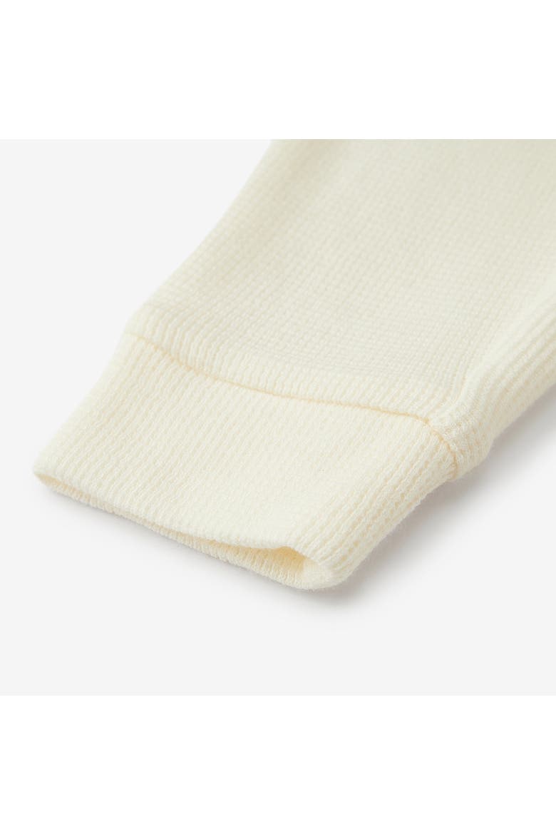 Waffle Zipper Pajama, Alternate, color, Cream